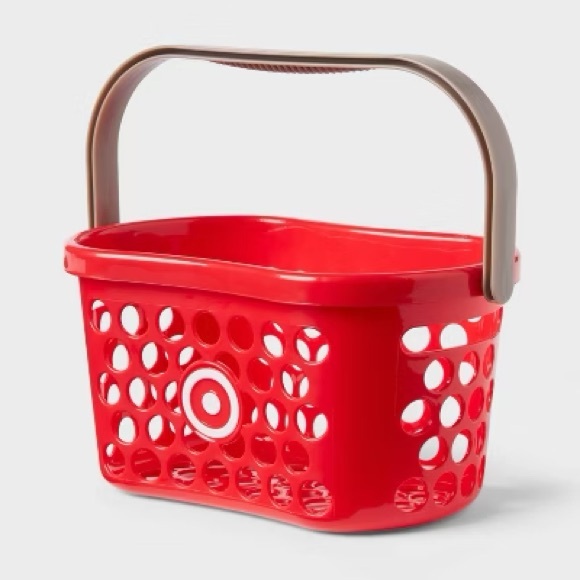 NWT Target Mini Red Basket & Bullseye Target Dog Reusable Shopping Bag - Picture 1 of 16